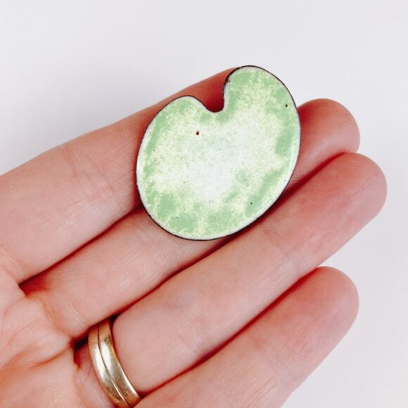 VTG Mid Century Enamel Copper Brooch Modernist Studio Jewelry Frog Cottagecore - Picture 2 of 9